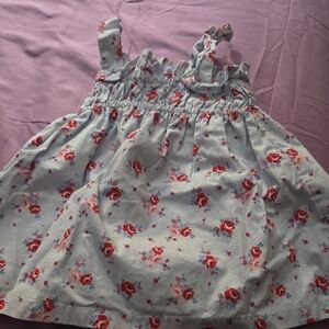 GAP Kids Floral Dress - Soft Blue and Red